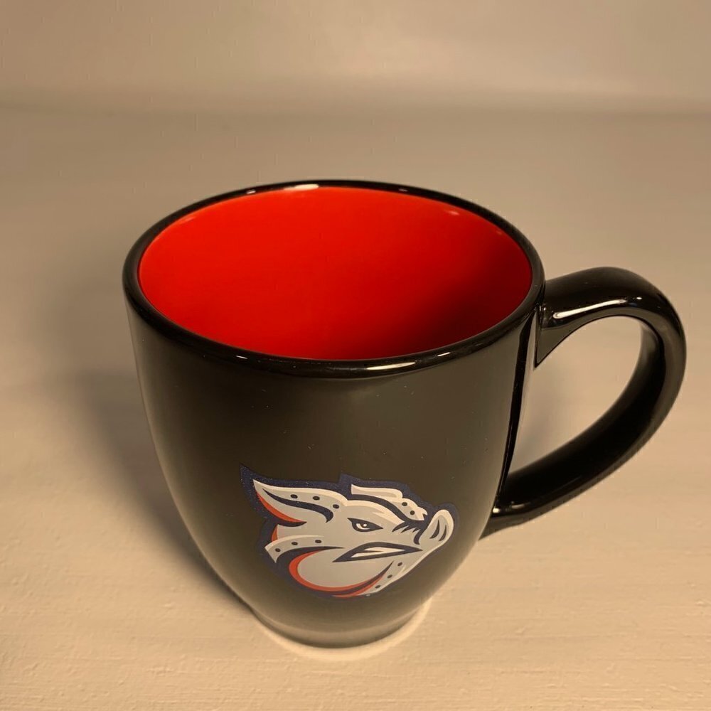 Lehigh Valley Ironpigs "BACON USA MEMBER" Black Coffee Mug Cup Pennsylvania Mugs - Picture 3 of 6